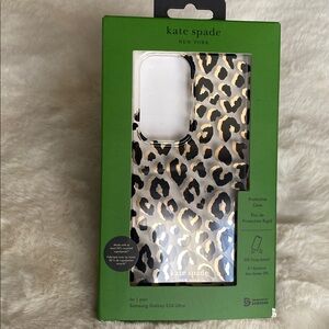 Kate Spade Samsung Galaxy S24 Ultra Phone Case Gold Black City Leopard